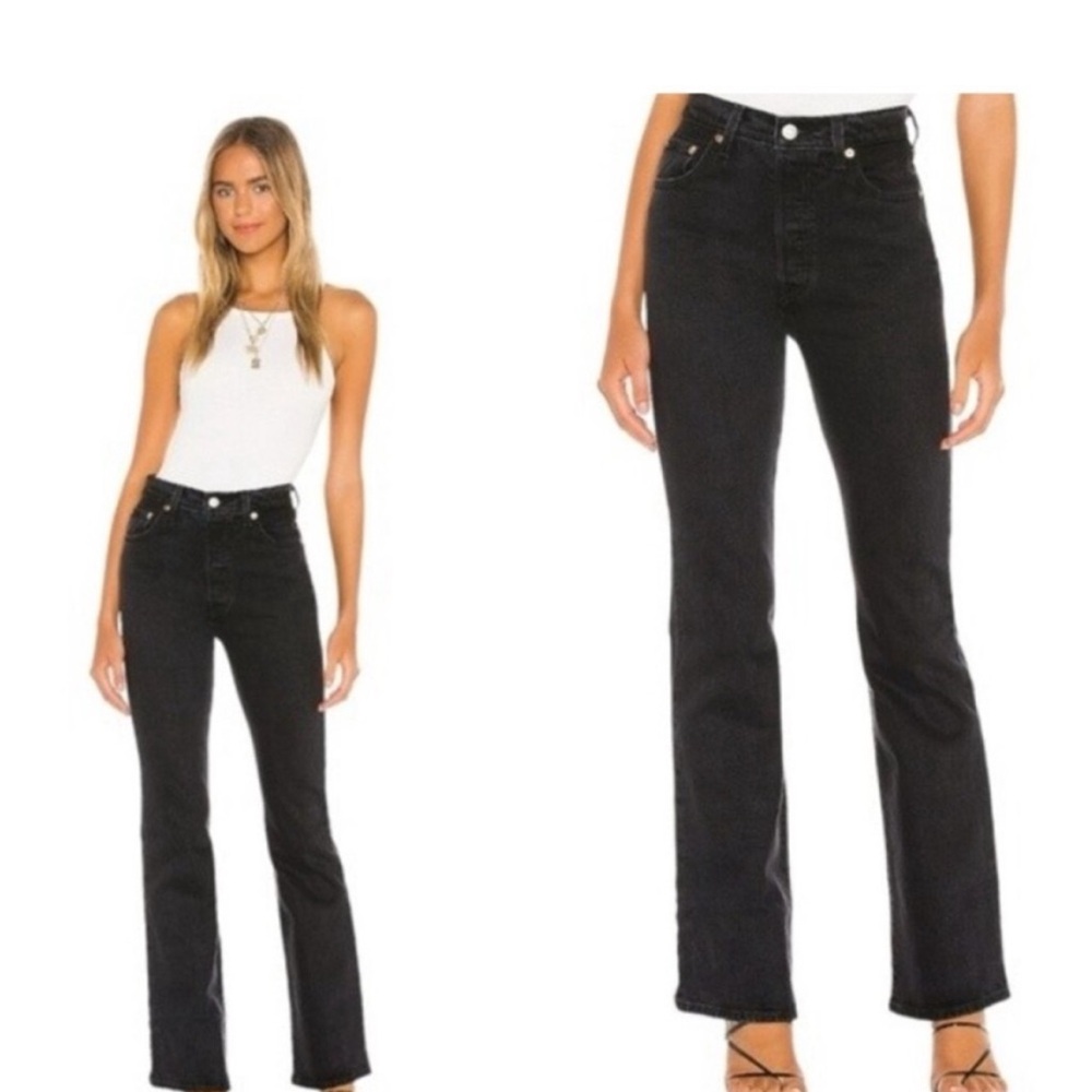 Classic Black Ribcage Bootcut Women's Jeans
